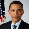 Barack Obama's Close-Up Face Headshot Portrait Celebrity Photo