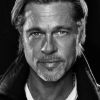 Brad Pitt's Close-Up Face Headshot Portrait Celebrity Photo